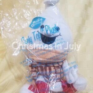 Dairy Queen DQ Curly Top Ice Cream Cone 1998 Bean Bag Plush 12" in package